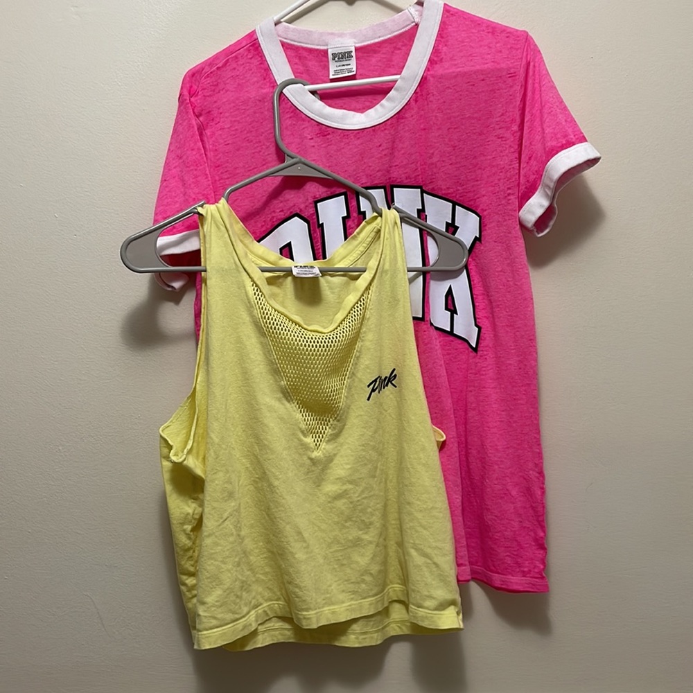 2 PINK shirts